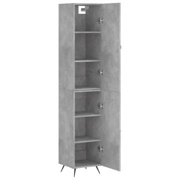 Stylish Highboard Concrete Grey - Durable Engineered Wood 180 cm