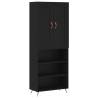 Stylish Highboard Black | Engineered Wood 69.5x34x180 cm