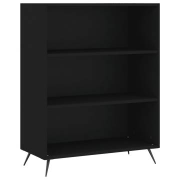 Stylish Highboard Black | Engineered Wood 69.5x34x180 cm