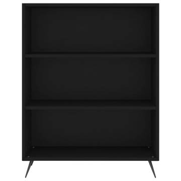 Stylish Highboard Black | Engineered Wood 69.5x34x180 cm