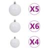 Nordmann Fir Artificial Christmas Tree 120cm with LED & Ball Set