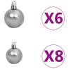 Nordmann Fir Artificial Christmas Tree 120cm with LED & Ball Set