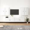 6 Piece TV Cabinet Set High Gloss White Engineered Wood Colour high gloss white Quantity in Package 6 