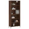 Stylish Highboard in Brown Oak - 69.5x32.5x180 cm