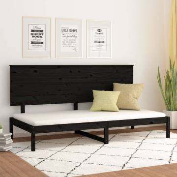 Day Bed Black 90x200 cm Solid Wood Pine - Stylish & Practical