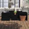 4 Piece Garden Box Set - Black Solid Pine | Hipomarket