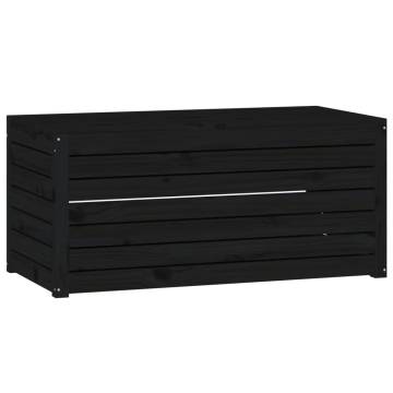 4 Piece Garden Box Set - Black Solid Pine | Hipomarket