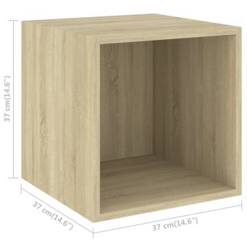 4 Piece TV Cabinet Set - Sonoma Oak | Stylish Storage Solution