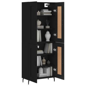 Stylish Highboard Black 69.5x34x180 cm | Hipomarket