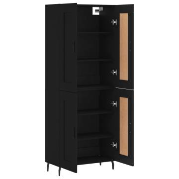 Stylish Highboard Black 69.5x34x180 cm | Hipomarket