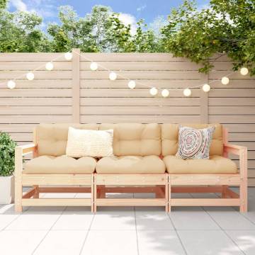 3 Piece Garden Lounge Set - Solid Pine Wood - Hipomarket