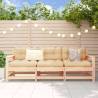 3 Piece Garden Lounge Set Solid Wood Pine Colour natural pine Quantity in Package 1 Model 2x corner + middle 