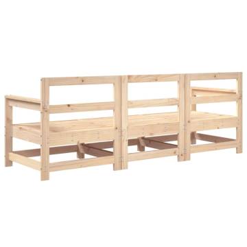 3 Piece Garden Lounge Set - Solid Pine Wood - Hipomarket