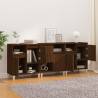 Stylish 3-Piece Brown Oak Sideboards | Hipomarket UK