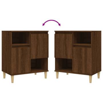 Stylish 3-Piece Brown Oak Sideboards | Hipomarket UK