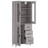 Elegant Highboard Grey Sonoma - 69.5x34x180 cm | HipoMarket