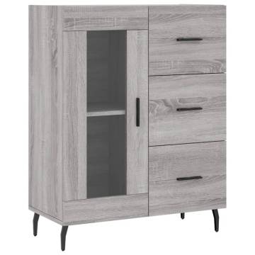 Elegant Highboard Grey Sonoma - 69.5x34x180 cm | HipoMarket