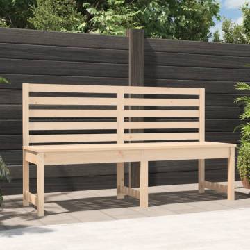 Garden Bench 157.5 cm Solid Wood Pine - Classic Outdoor Seating