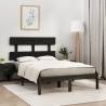 Bed Frame Black Solid Wood 120x200 cm Colour black Size 120 x 200 cm 