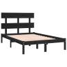 Black Solid Wood Bed Frame 120x200 cm - Timeless Design