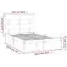 Black Solid Wood Bed Frame 120x200 cm - Timeless Design