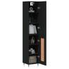 Stylish Highboard Black 34.5x34x180 cm - Engineered Wood