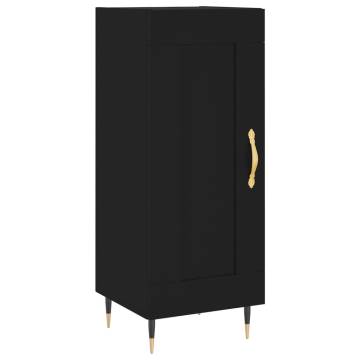 Stylish Highboard Black 34.5x34x180 cm - Engineered Wood