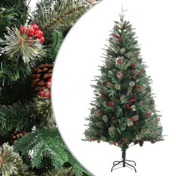 225 cm Christmas Tree with Pine Cones - Festive Green Decor