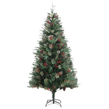 225 cm Christmas Tree with Pine Cones - Festive Green Decor