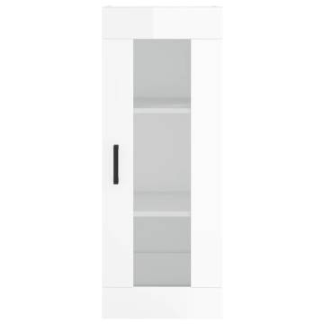 Highboard High Gloss White - Elegant Storage Solution (34.5x34x180 cm)