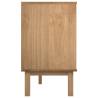 Drawer Cabinet OTTA Brown & White - Solid Wood Pine 111x43cm