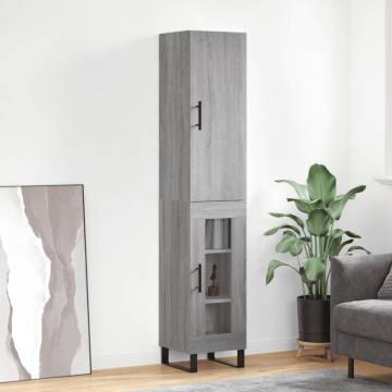 Highboard Grey Sonoma 34.5x34x180 cm - Stylish and Durable