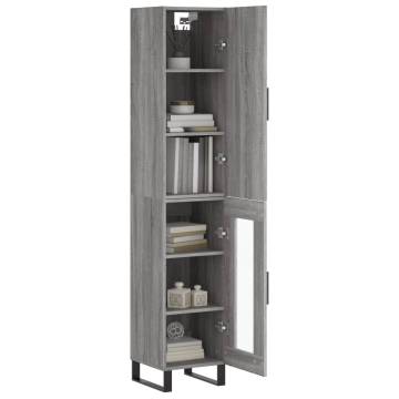 Highboard Grey Sonoma 34.5x34x180 cm - Stylish and Durable