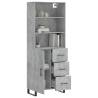 Stylish Highboard Concrete Grey - Durable & Spacious | HipoMarket