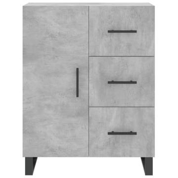 Stylish Highboard Concrete Grey - Durable & Spacious | HipoMarket