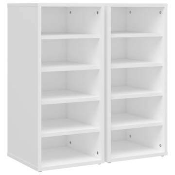 Shoe Cabinets 2 pcs White - Stylish Storage Solution