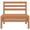 Garden 2-Seater Sofa - Honey Brown Solid Pinewood