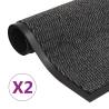 Dust Control Mats 2 pcs Rectangular Tufted 80x120 cm Anthracite Colour anthracite Size 80 x 120 cm Quantity in Package 2 