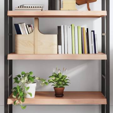 Wall Shelf Light Brown - Treated Solid Oak Wood Shelf