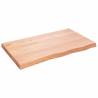 Wall Shelf Light Brown - Treated Solid Oak Wood Shelf