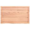 Wall Shelf Light Brown - Treated Solid Oak Wood Shelf