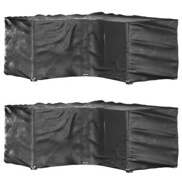 L-Shaped Garden Furniture Covers - 2 pcs UV Resistant 215x215x90 cm