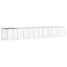 Durable Light Grey Chicken Cage with Roof | 603x98 cm