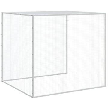 Durable Light Grey Chicken Cage with Roof | 603x98 cm