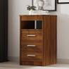 Drawer Cabinet Brown Oak 40x50x76 cm Engineered Wood Colour brown oak Quantity in Package 1 Number of 