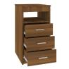 Stylish Brown Oak Drawer Cabinet - Compact Storage Solution