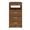 Stylish Brown Oak Drawer Cabinet - Compact Storage Solution