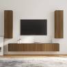 4 Piece TV Cabinet Set Brown Oak Engineered Wood Colour brown oak Quantity in Package 4 Width 100 cm 