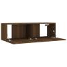 4 Piece Brown Oak TV Cabinet Set - Stylish & Practical