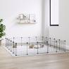 20-Panel Pet Cage with Door Black 35x35 cm Steel Size 4.3 cm Model 20-panel with door 